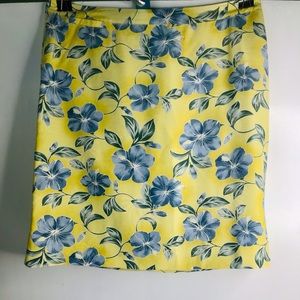Bermuda Bay Blue Hibiscus on Yellow XL